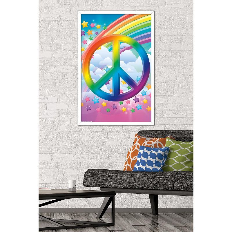Trends International Peace Sign - Rainbows Framed Wall Poster Prints, 2 of 7