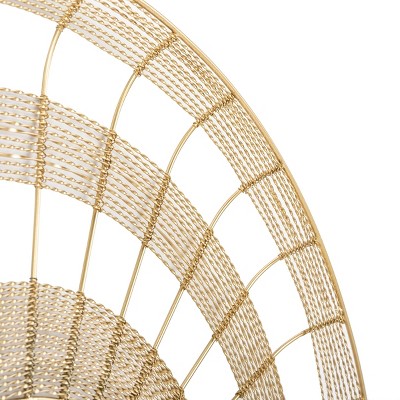 28" Gold Contemporary Iron Wire Frame Mirror