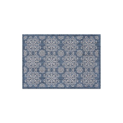 World Rug Gallery Transitional Geometric Textured Flat Weave Indoor/Outdoor Area Rug