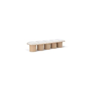 Meridian Furniture,Pavilion Boucle Fabric Bench - 1 of 4