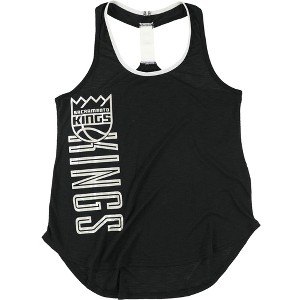 G-III Sports Womens Sacramento Kings Racerback Tank Top, Black, Large - 1 of 2