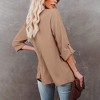 Womens Casual Jackets Fall Outfits for Lady Roll Up Open Front Blazer Longline Blazer Work Office Business Blazers - 2 of 4