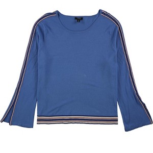 Alfani Womens Striped Bell Sleeve Pullover Sweater - 1 of 1
