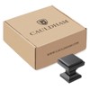 Cauldham Solid Kitchen Cabinet Knobs Pulls (1-1/8" Square) - Transitional Dresser Drawer/Door Hardware - Style S685 - Matte Black - 4 of 4