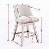 DSVIMOY Counter and Bar Stool Set of 2 Swivel Upholstered Design for Kitchen or Home Bar Use, Red, 28"*18"*17" - 3 of 4