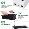 23" Tall Planter Set of 2, High Front Porch Planter Pots with Drainage Holes＆Water Level Monitor＆Inner Bucket, Automatic Watering - 4 of 4
