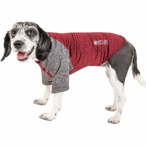 Pet Life (R) Active 'Hybreed' 4-Way Stretch Two-Toned Performance Dog T-Shirt - 1 of 4