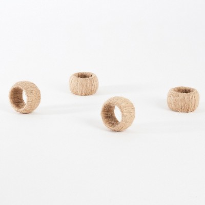 Natural Jute Napkin Rings Set of 4