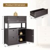 Hyleory Cabinet Wooden Storage Organizer with 1 Door and 3 Drawers, Free-Standing Cupboard for Kitchen/Living Room/Bathroom Use - 4 of 4