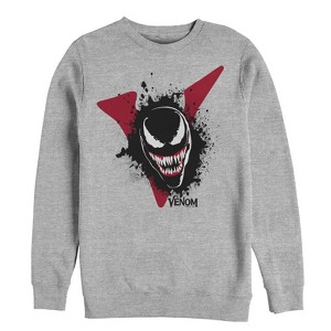 Men's Marvel Venom Film Splatter Portrait Sweatshirt - 1 of 3