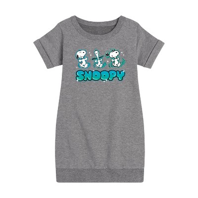 - Peanuts - Snoopy Graphic Short Sleeve Fleece Dress