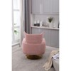 CENGHU Classic Mid-Century 360-degree Swivel Accent Chair, Upholstered Arm Chair for Living Room and Bedroom, Pink Linen - 3 of 4