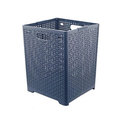 Apex Vanguards Navy Blue Durable Collapsible Laundry Basket