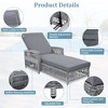 PAGED Pool Lounge Chairs Outdoor Lounge Chairs with Armrests Wicker Lounge with Adjustable Backrest for Patio, Pool, Beach - 2 of 4