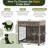 CENGHU Dog Crate Furniture for Large Dogs 38.4" L Large Dog Crate with Drawers, Wooden Dog Kennel Indoor Gray - 4 of 4