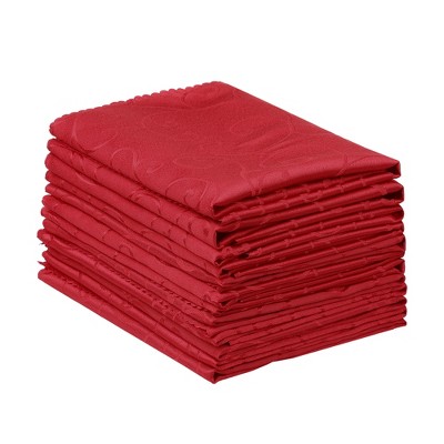 Unique Bargains Cocktail Weddings Dinner Banquets Polyester Napkins 19 x 19 Inches 12 Pcs