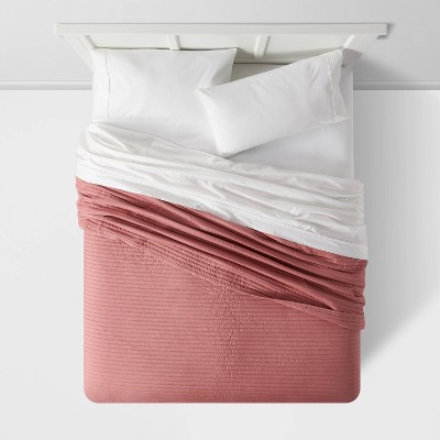 Target  Xhilaration  Solid Quilted Pillow Sham peach new