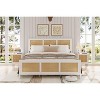 coucheta Rattan Bed Frame with Headboard, Bohe Platform Full Size Bed Frame with Strong Metal Slats Support, No Box Spring Needed - 2 of 4