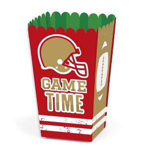 Big Dot of Happiness The Big Game - Red and Gold - Football Party Favor Popcorn Treat Boxes - Set of 12 - 1 of 4