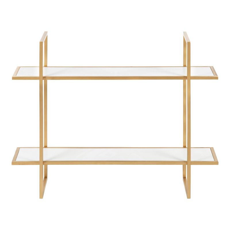 30&#34; x 24&#34; Leigh Wood and Metal Wall Shelf White - Kate &#38; Laurel All Things Decor, 3 of 8