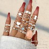 70 Pcs Vintage Crystal Ring Set Knuckle Rings for Women Bohemian Stackable Joint Rings Retro Boho Stacking Joint - 4 of 4