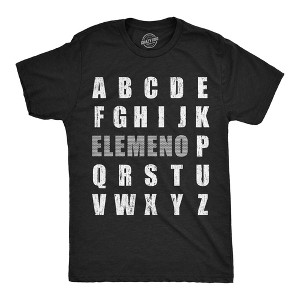 Mens Funny T Shirts Elemeno Sarcastic Alphabet Graphic Novelty Tee For Men - Crazy Dog Men's T Shirt with Fun Design - 1 of 4