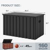 PURPLE LEAF Outdoor Deck Box Waterproof Lockable Storage Box Container with Lid Deck Organization - 2 of 4