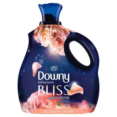 Downy Infusions Bliss Sparkling Liquid Fabric Softener - Amber & Rose Scent - 101 fl oz