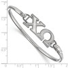 Black Bow Jewelry Sterling Silver Chi Omega Greek Life Bangle Bracelet 7 Inch - 2 of 3