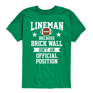 Boys' - Instant Message - Lineman Brick Wall Position Short Sleeve Graphic T-Shirt - 1 of 4