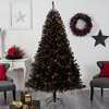 Nearly Natural 7-ft Black Artificial Christmas Tree with 500 Clear LED Lights and 1428 Tips - 4 of 4
