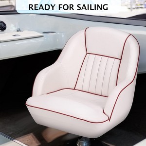 Pontoon Boat Seat, Captains Bucket Boat Seat, Back Folding Boat, Boat Cabin Seating，Fishing Seats for Boats, Boat Bucket Seat - 1 of 4