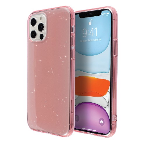 Insten Glitter Case For Iphone 12 Pro Iphone 12 6 1 Soft Tpu Sparkle Protective Cover Crystal Clear Pink Target