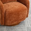 Swivel Barrel Chair, Modern Round Accent Armchairs With Back Pillow, Upholstered Comfy 360 Degree Swivel Club Chair For Nursery Living Room - 4 of 4