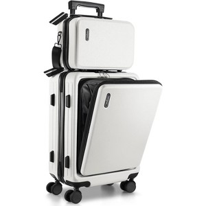 Airline Approved 22 Inch Carry On, Hard-shell Rolling Luggage with Durable Build, Includes Cosmetic Case - 1 of 4