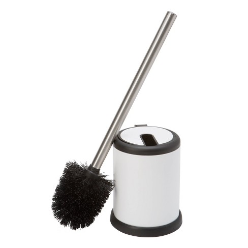 Bath Bliss Acrylic Cylinder Toilet Brush Set - White