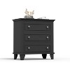 3 Drawer Dresser for Bedroom, Wide Chest of Drawers with Vintage Handle, Modern Wood Dresser Wide Nightstand Cabinet for Living Room - 3 of 4