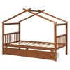 YOOCOZZ Twin Size Wooden House Bed with Drawers - 3 of 4