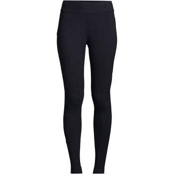 Lands' End Women's Tall Sport Knit High Rise Elastic Waist Pull On Pants -  Small Tall - Black