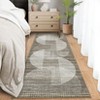 Machine Washable Area Rugs Modern Abstract Indoor Mat Non Shedding Neutral Throw Rugs Foldable Geometric Strip Thin Floor Cover for Living Room - 3 of 4