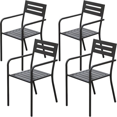 Maggift Patio Seating Sets Outdoor Bistro Set，Special Design, Chat and Conversation Furniture Set，for Garden, Living Room, Black, 23.46"*20.39"*32.01"