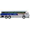 1969 Eagle Model 05 Coach Bus "Golden Eagle" White and Blue with Red 1/87 (HO) Diecast Model by Iconic Replicas - 2 of 4