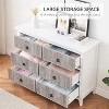 Whizmax 6 Drawers Dresser for Bedroom, Modern Closet Chest with Waveform Fluted Dresser, For Hallway Closet Bedroom Living Room - 4 of 4