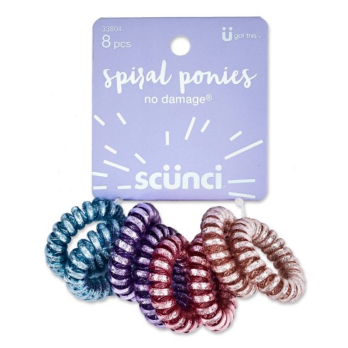 Scunci Glitter Spiral Ponies 8pk Target