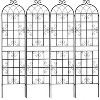 Metal Garden Trellis for Climbing Plants,Metal Garden Trellis,Easy Assembly with Ground Stakes, Versatile Support for Roses,Ivy & Vegetables - 2 of 4
