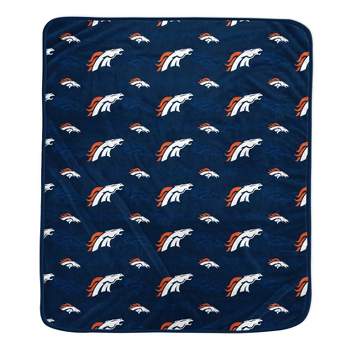 NFL Denver Broncos Repeat Tonal Logo Flannel Fleece Blanket