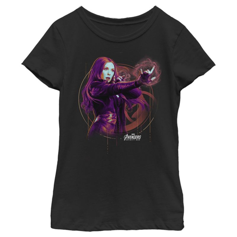 Girl's Marvel Avengers: Infinity War Witch Power T-Shirt, 1 of 4