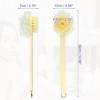 Unique Bargains Double-sided Long Handle with Bath Flower Bath Brush 14.96"x3.94"x2.76" 1 Pc - 4 of 4