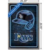 Trends International MLB Tampa Bay Rays - Neon Helmet 23 Framed Wall Poster Prints - 3 of 4