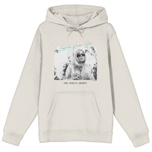 White Lotus Legends Never Die Long Sleeve Sand Adult Hooded Sweatshirt - 1 of 2